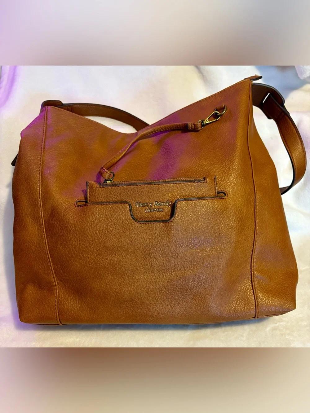 Darcy Marks London Cognac Leather Shoulder Bag